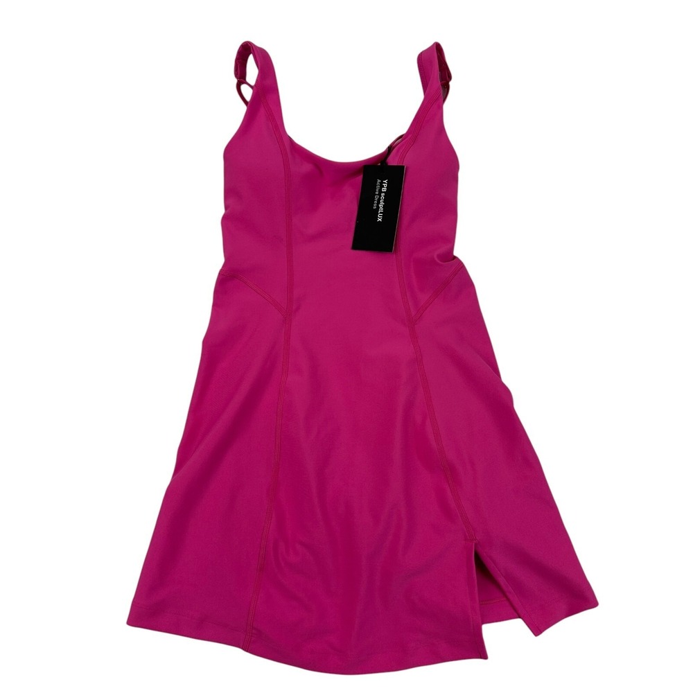 NWT YPB Abercrombie Pink SculptLUX Active Mini Dress Built In Shorts Stretch XXS